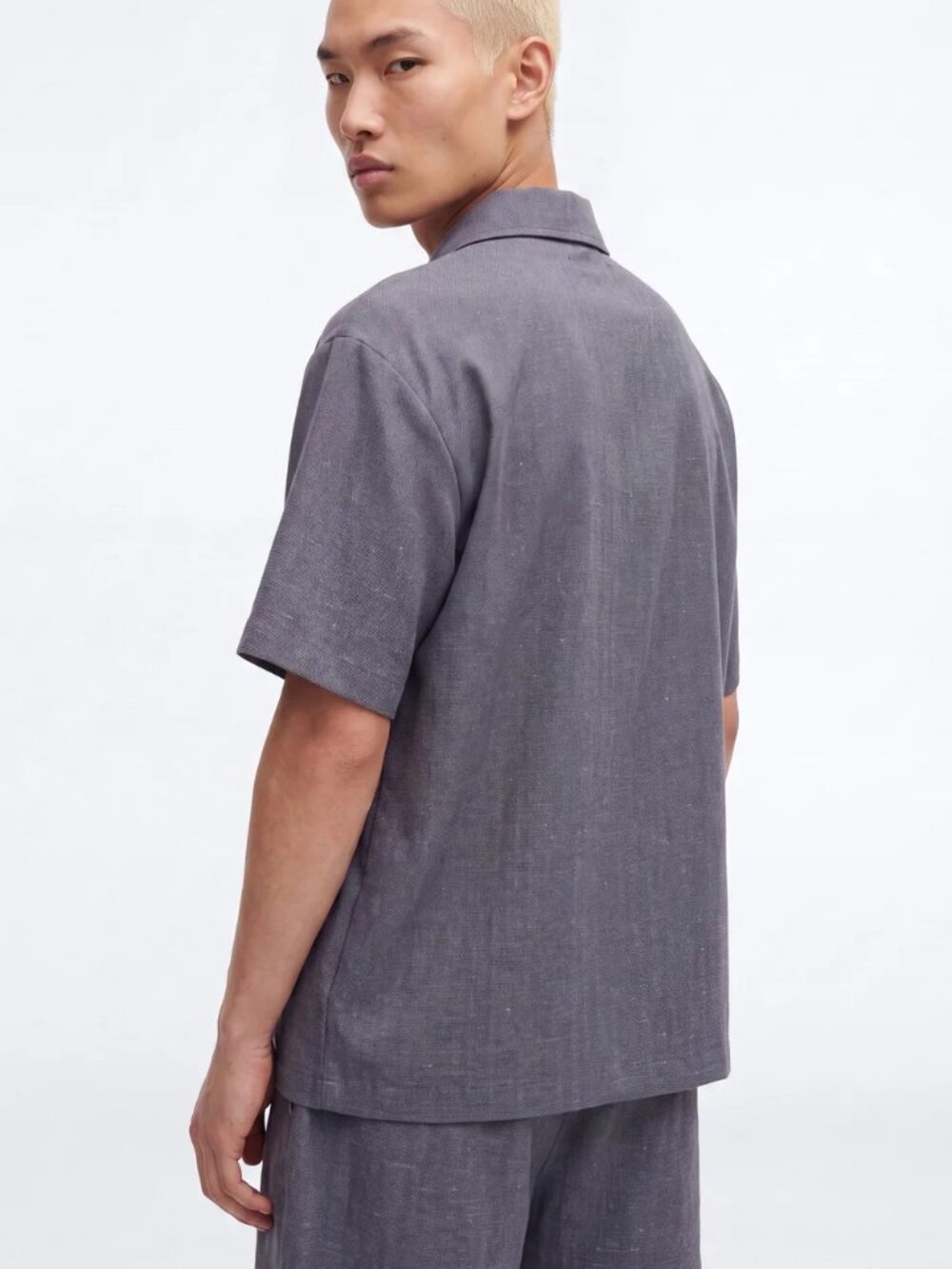 Laurel Linen Quarter Zip Polo